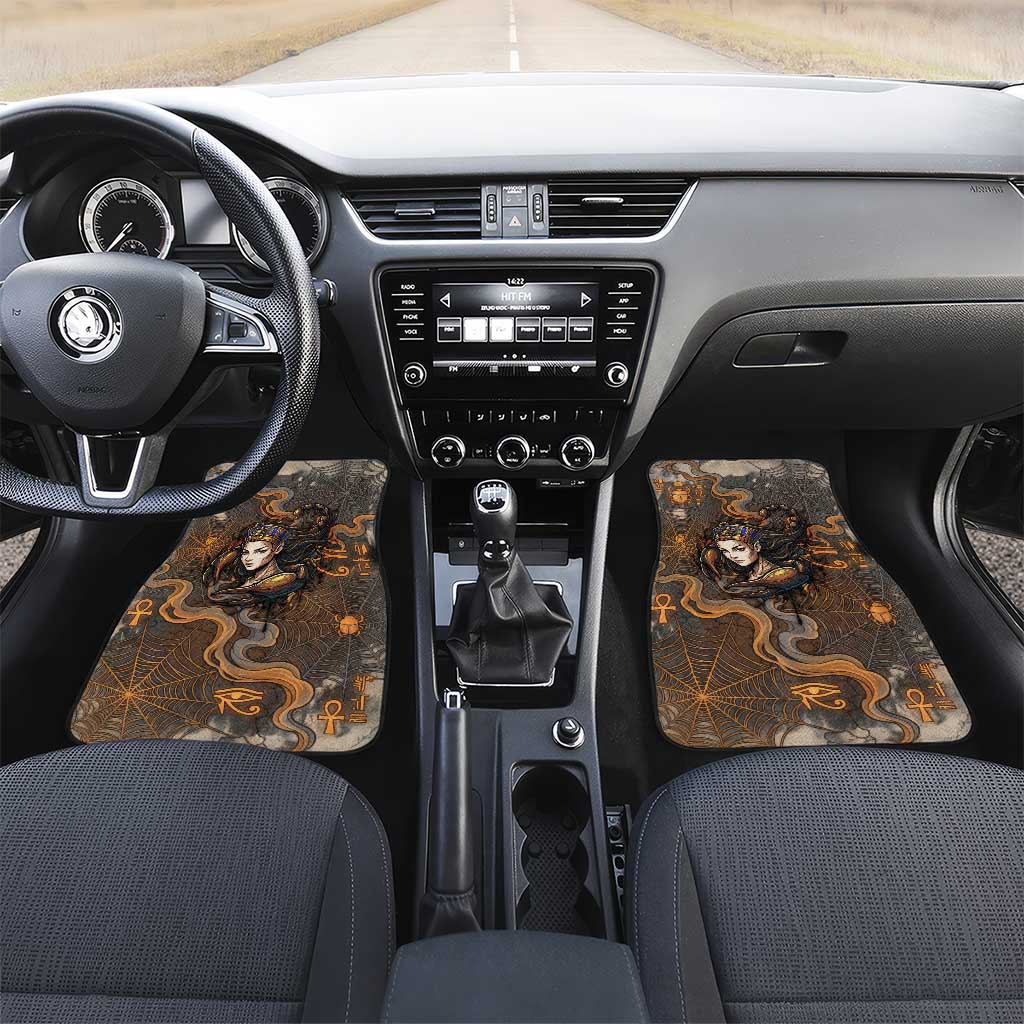 Serket Egyptian Car Mats Jeweled Scorpion and Cobweb Motif in Mystical Egyptian