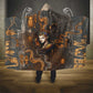 Serket Egyptian Hooded Blanket Jeweled Scorpion and Cobweb Motif in Mystical Egyptian