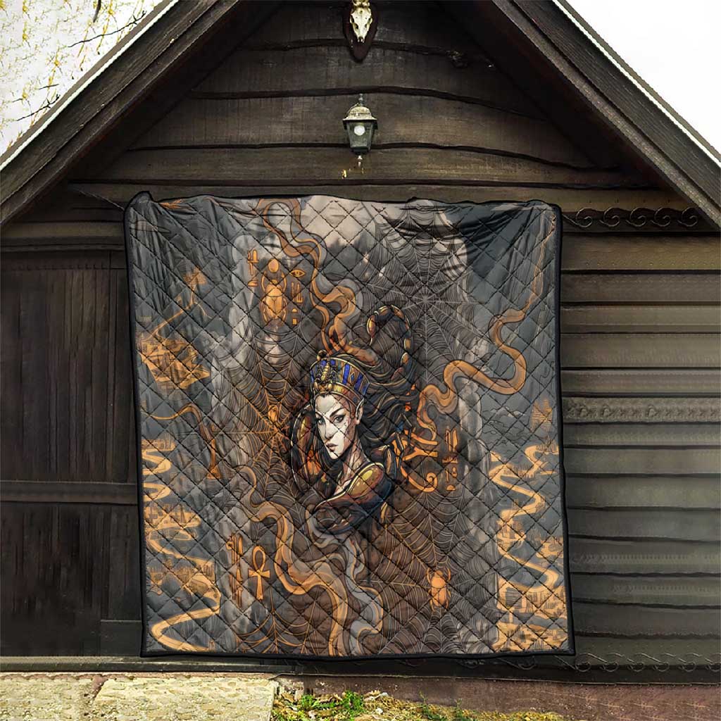 Serket Egyptian Quilt Jeweled Scorpion and Cobweb Motif in Mystical Egyptian