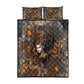 Serket Egyptian Quilt Bed Set Jeweled Scorpion and Cobweb Motif in Mystical Egyptian