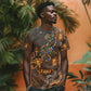 Serket Egyptian T shirt Jeweled Scorpion and Cobweb Motif in Mystical Egyptian