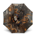 Serket Egyptian Umbrella Jeweled Scorpion and Cobweb Motif in Mystical Egyptian