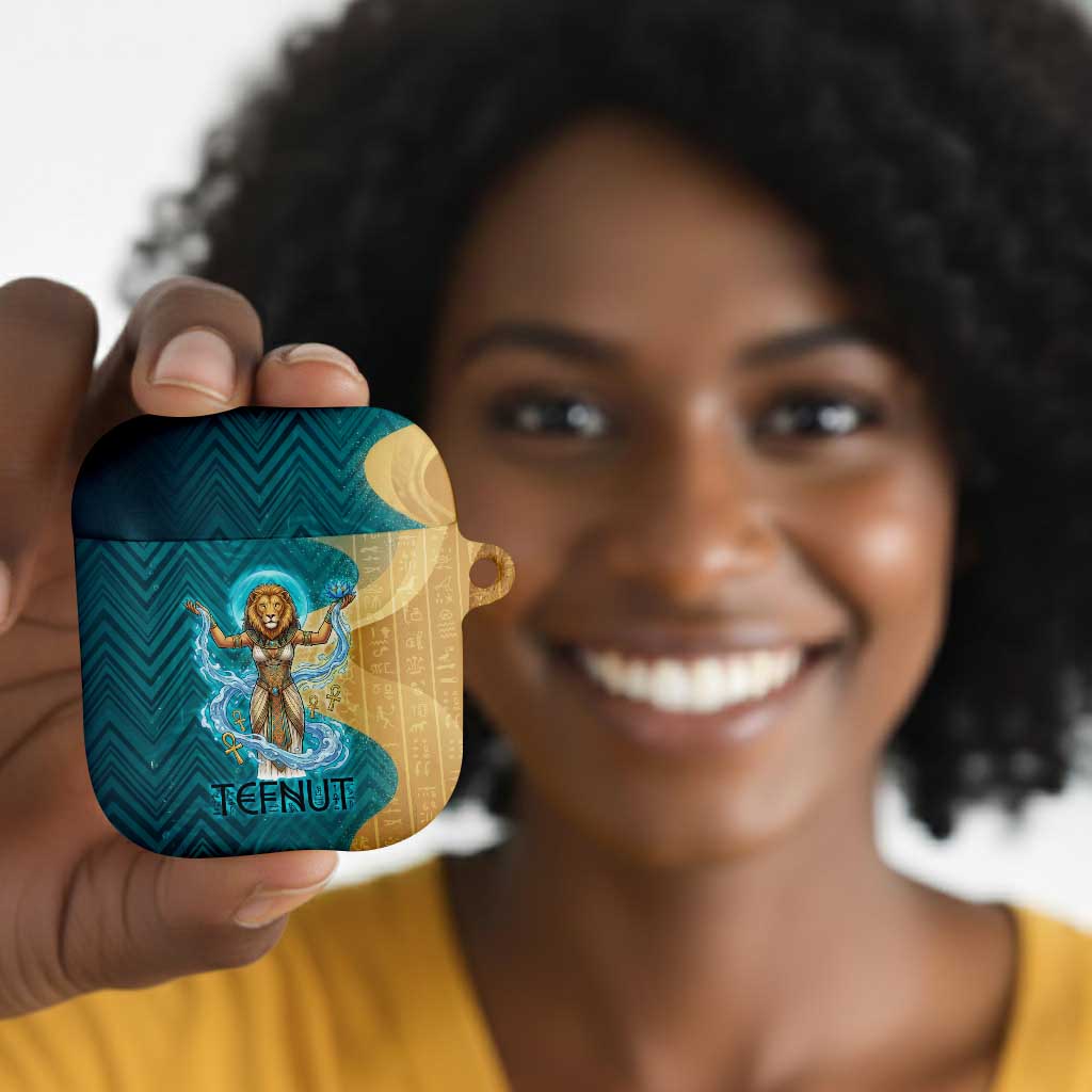 Tefnut Ancient Egyptian AirPods Case with Water Drop and Lion Symbol