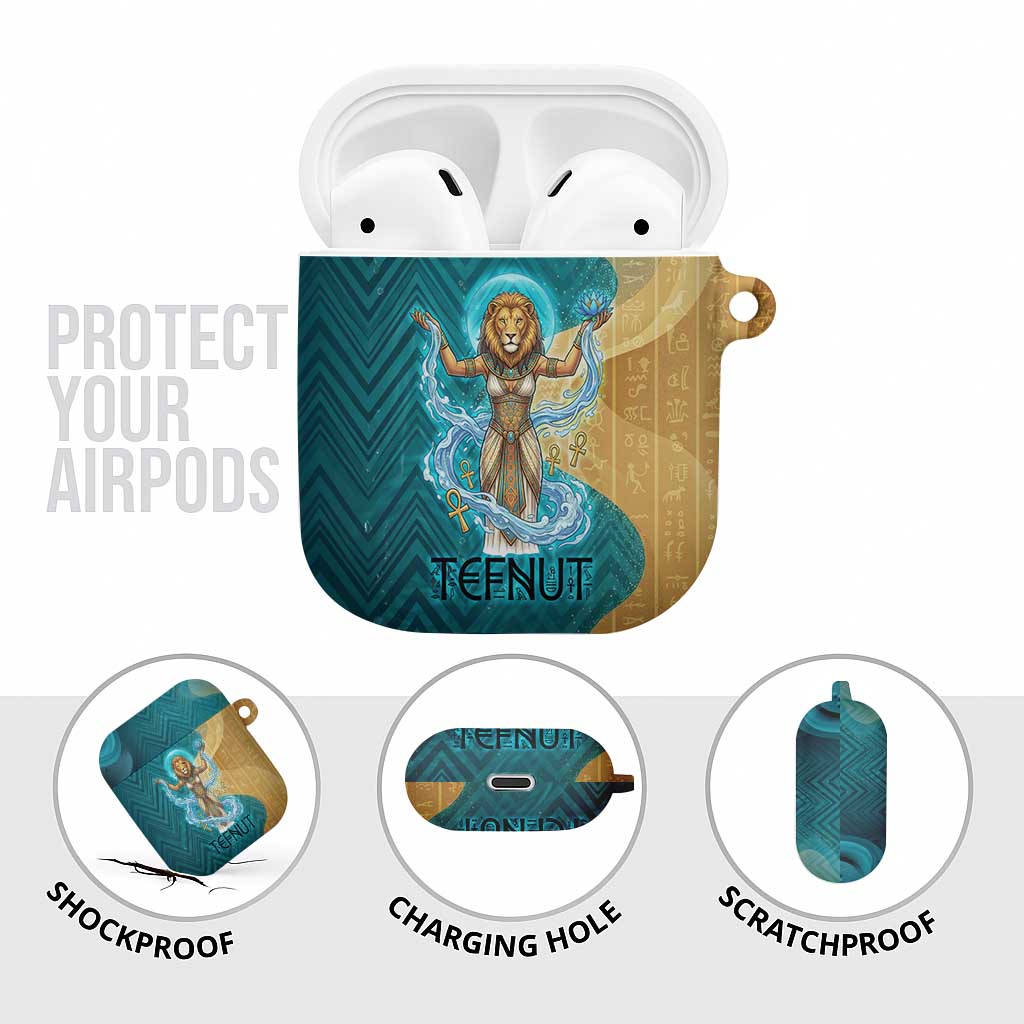 Tefnut Ancient Egyptian AirPods Case with Water Drop and Lion Symbol