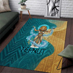 Tefnut Ancient Egyptian Area Rug with Water Drop and Lion Symbol