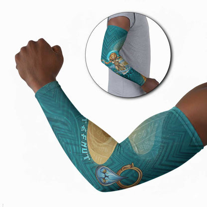 Tefnut Ancient Egyptian Arm Sleeves with Water Drop and Lion Symbol