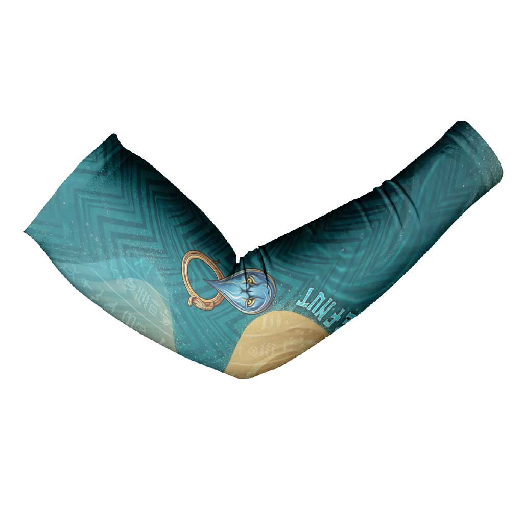 Tefnut Ancient Egyptian Arm Sleeves with Water Drop and Lion Symbol