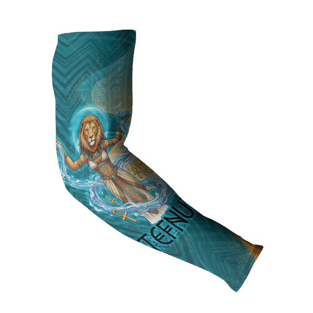 Tefnut Ancient Egyptian Arm Sleeves with Water Drop and Lion Symbol