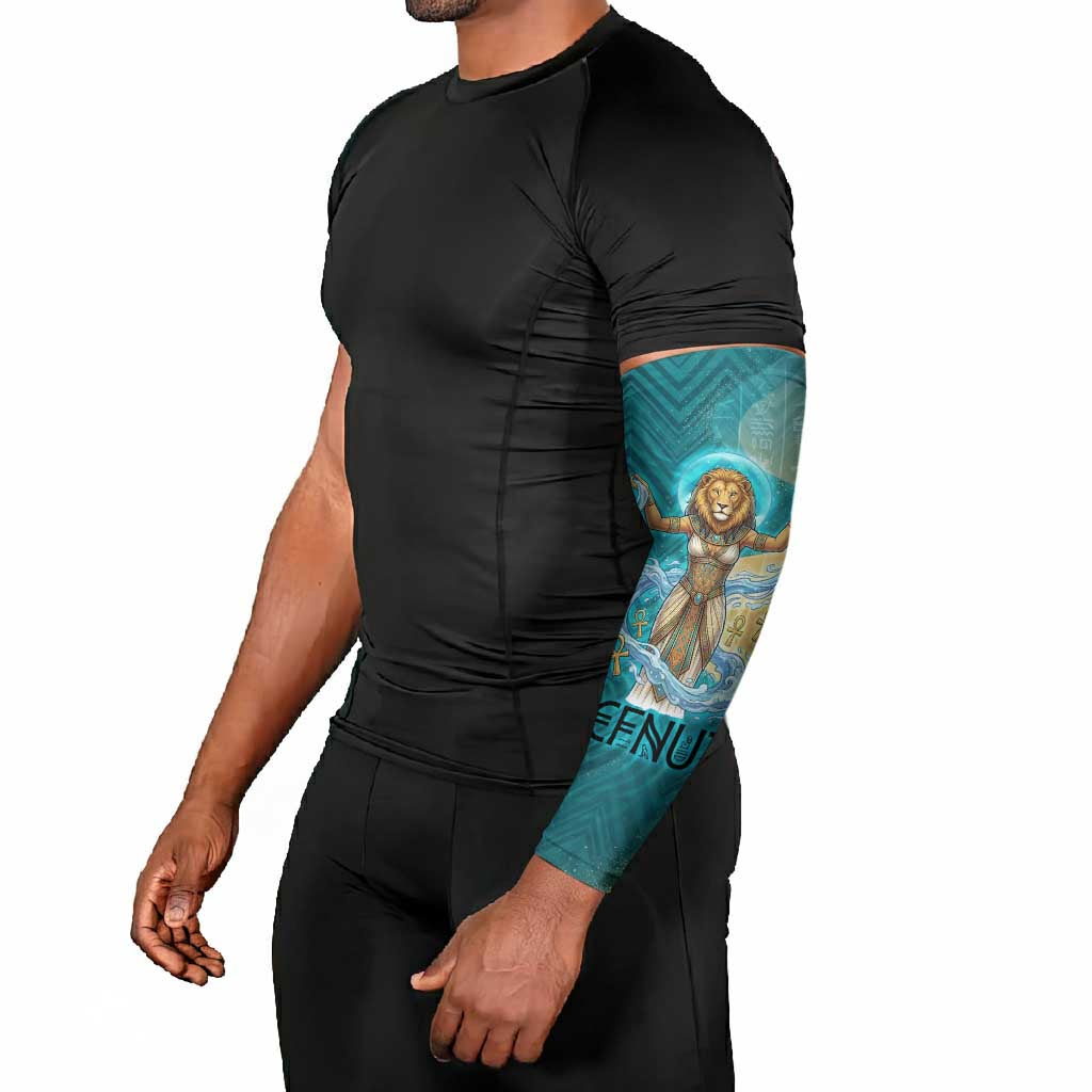 Tefnut Ancient Egyptian Arm Sleeves with Water Drop and Lion Symbol