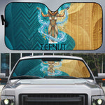 Tefnut Ancient Egyptian Auto Sun Shade with Water Drop and Lion Symbol