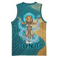 Tefnut Ancient Egyptian Basketball Jersey with Water Drop and Lion Symbol