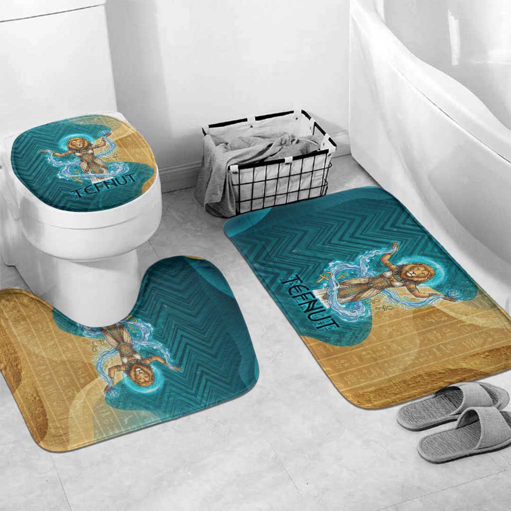 Tefnut Ancient Egyptian Bathroom Set with Water Drop and Lion Symbol