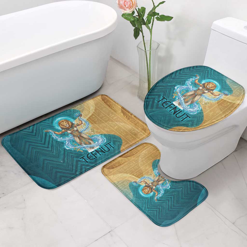 Tefnut Ancient Egyptian Bathroom Set with Water Drop and Lion Symbol