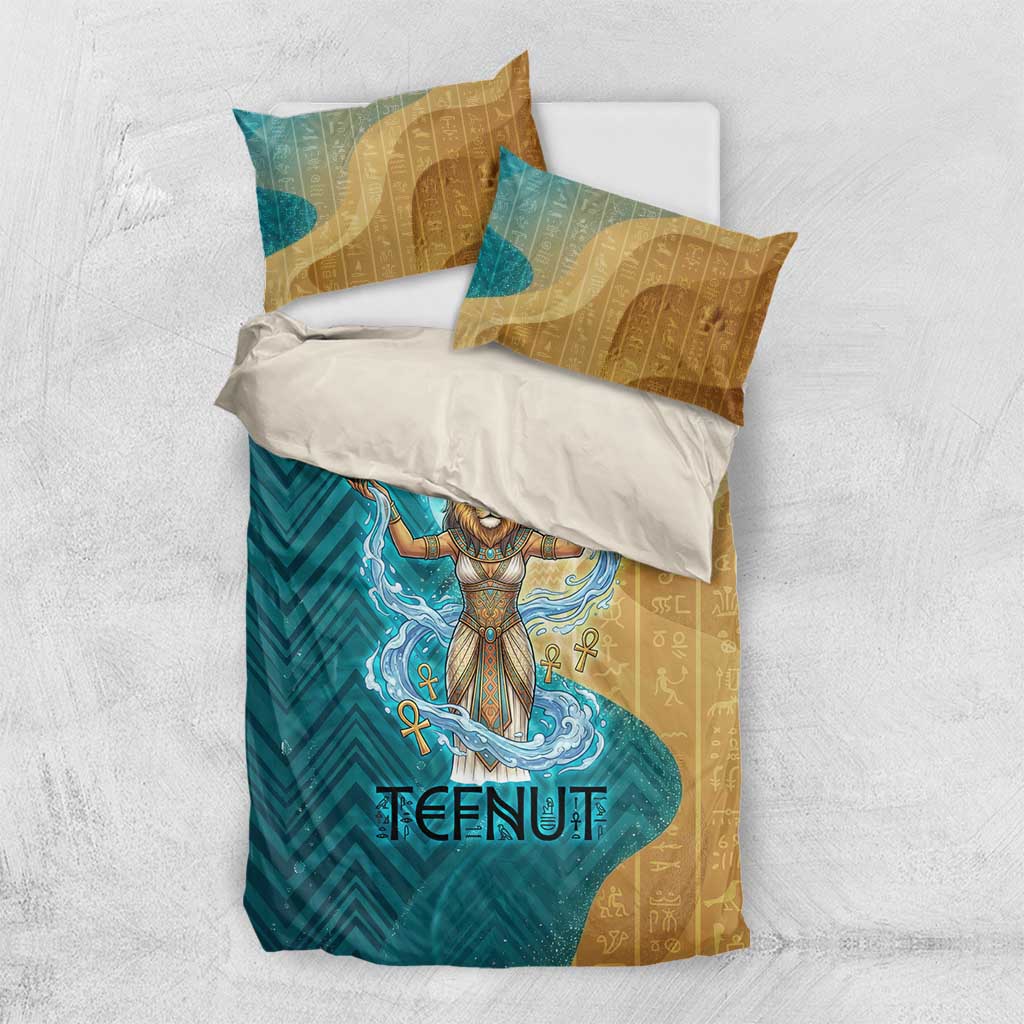 Tefnut Ancient Egyptian Bedding Set with Water Drop and Lion Symbol