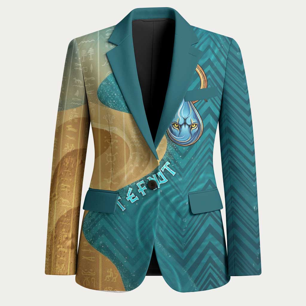 Tefnut Ancient Egyptian Blazer with Water Drop and Lion Symbol