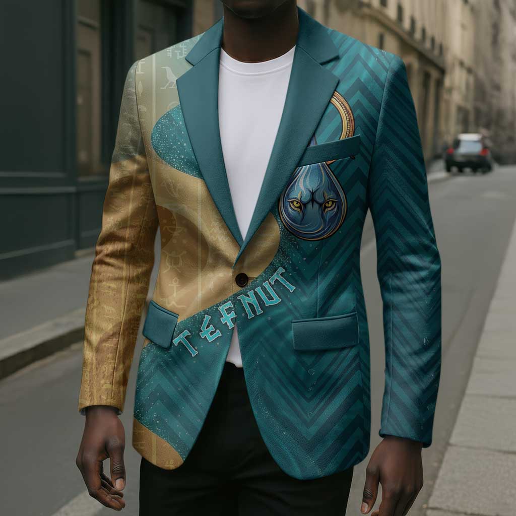 Tefnut Ancient Egyptian Blazer with Water Drop and Lion Symbol