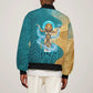 Tefnut Ancient Egyptian Bomber Jacket with Water Drop and Lion Symbol