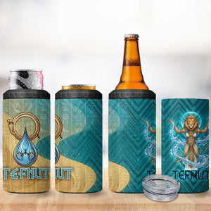Tefnut Ancient Egyptian 4 in 1 Can Cooler Tumbler with Water Drop and Lion Symbol