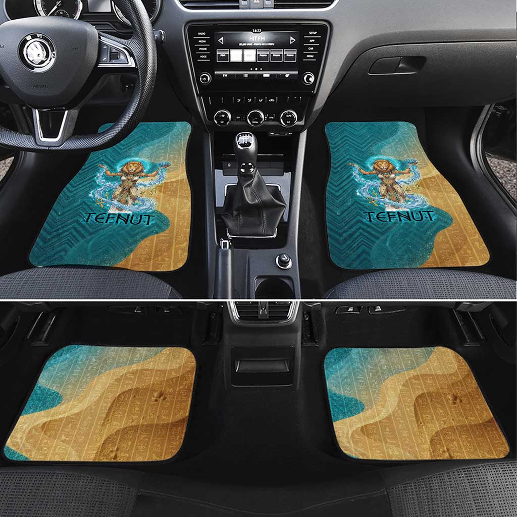 Tefnut Ancient Egyptian Car Mats with Water Drop and Lion Symbol