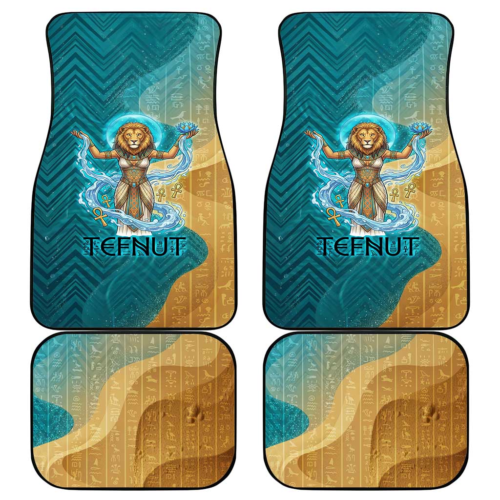 Tefnut Ancient Egyptian Car Mats with Water Drop and Lion Symbol