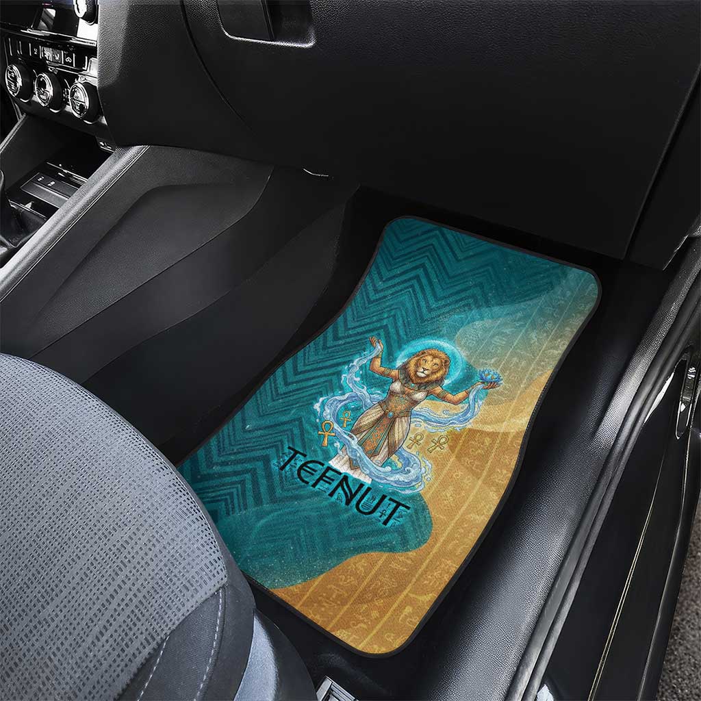 Tefnut Ancient Egyptian Car Mats with Water Drop and Lion Symbol