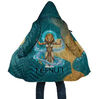 Tefnut Ancient Egyptian Cloak with Water Drop and Lion Symbol