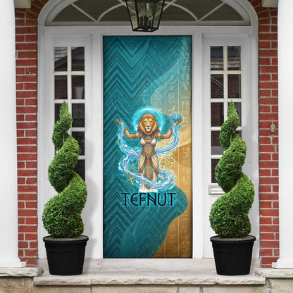 Tefnut Ancient Egyptian Door Cover with Water Drop and Lion Symbol