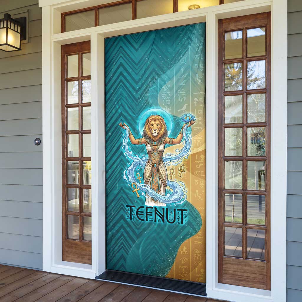 Tefnut Ancient Egyptian Door Cover with Water Drop and Lion Symbol