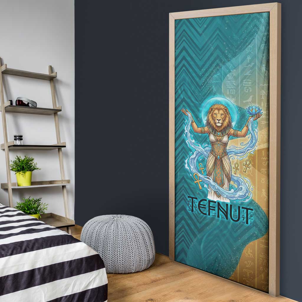 Tefnut Ancient Egyptian Door Cover with Water Drop and Lion Symbol