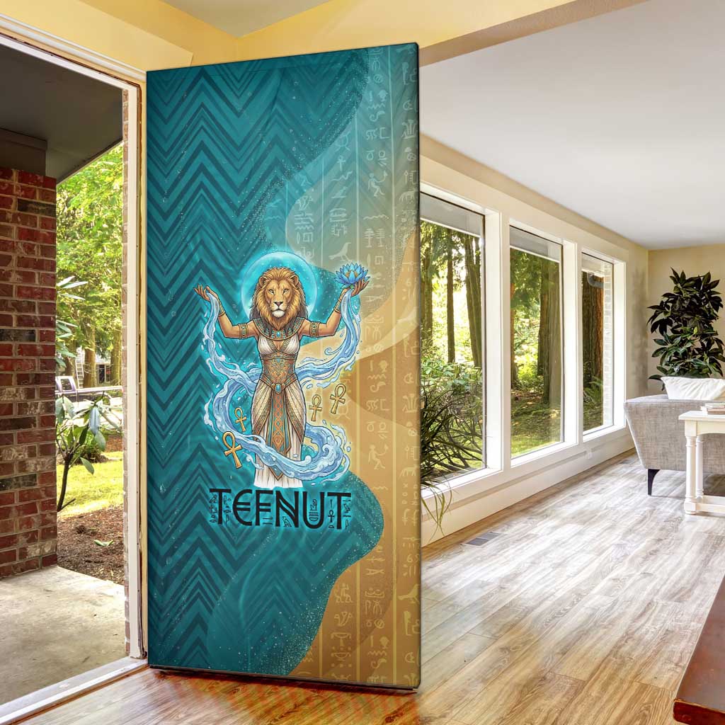 Tefnut Ancient Egyptian Door Cover with Water Drop and Lion Symbol