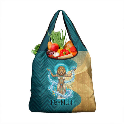 Tefnut Ancient Egyptian Grocery Bag with Water Drop and Lion Symbol