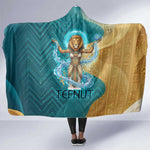 Tefnut Ancient Egyptian Hooded Blanket with Water Drop and Lion Symbol