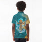 Tefnut Ancient Egyptian Kid Polo Shirt with Water Drop and Lion Symbol