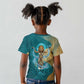 Tefnut Ancient Egyptian Kid T shirt with Water Drop and Lion Symbol