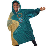 Tefnut Ancient Egyptian Kid Wearable Blanket Hoodie with Water Drop and Lion Symbol