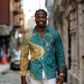 Tefnut Ancient Egyptian Long Sleeve Button Shirt with Water Drop and Lion Symbol