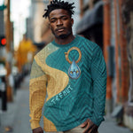 Tefnut Ancient Egyptian Long Sleeve Shirt with Water Drop and Lion Symbol
