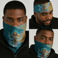 Tefnut Ancient Egyptian Neck Gaiter with Water Drop and Lion Symbol
