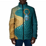 Tefnut Ancient Egyptian Padded Jacket with Water Drop and Lion Symbol