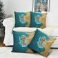 Tefnut Ancient Egyptian Pillow Cover with Water Drop and Lion Symbol