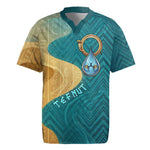 Tefnut Ancient Egyptian Rugby Jersey with Water Drop and Lion Symbol