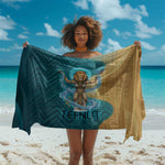 Tefnut Ancient Egyptian Sarong with Water Drop and Lion Symbol