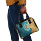 Tefnut Ancient Egyptian Shoulder Handbag with Water Drop and Lion Symbol