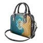 Tefnut Ancient Egyptian Shoulder Handbag with Water Drop and Lion Symbol