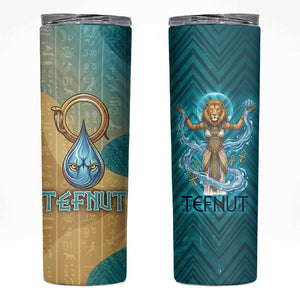 Tefnut Ancient Egyptian Skinny Tumbler with Water Drop and Lion Symbol