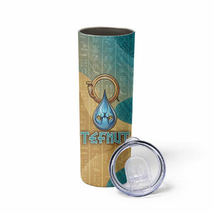 Tefnut Ancient Egyptian Skinny Tumbler with Water Drop and Lion Symbol