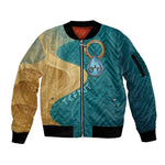 Tefnut Ancient Egyptian Sleeve Zip Bomber Jacket with Water Drop and Lion Symbol