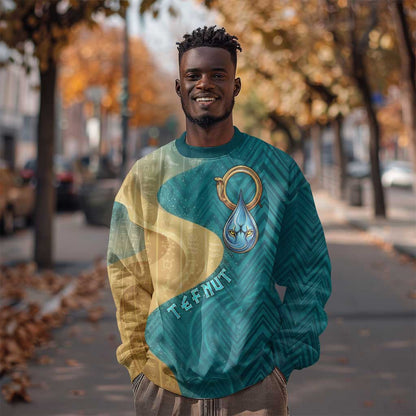 Tefnut Ancient Egyptian Sweatshirt with Water Drop and Lion Symbol
