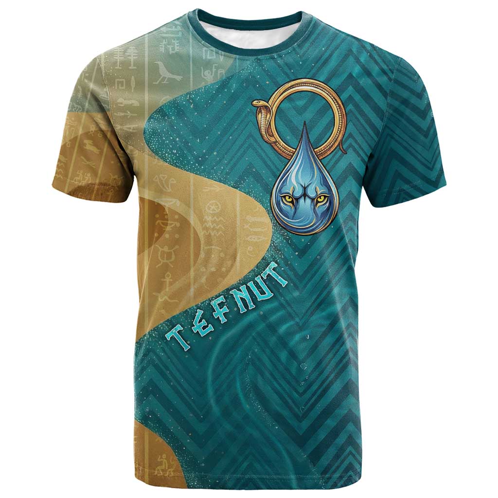 Tefnut Ancient Egyptian T shirt with Water Drop and Lion Symbol