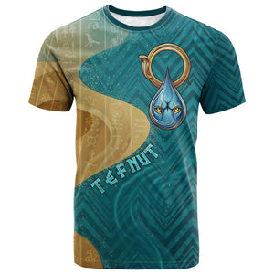 Tefnut Ancient Egyptian T shirt with Water Drop and Lion Symbol
